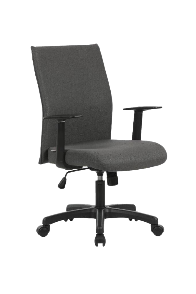 Poltrona Grigia Imbottita con Alzata a Gas e Meccanismo Basculante - Dimensioni: 61x60xh103 (111) cm