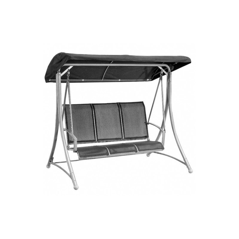 Dondolo a Tre Posti in Ferro Grigio Amalfi 178x113x165h