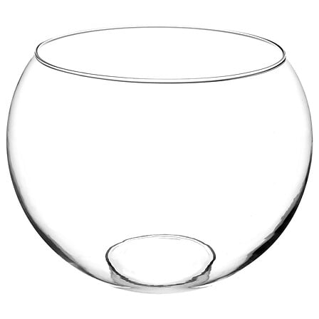 Vaso sferico in vetro trasparente 30 x 23,5 cm