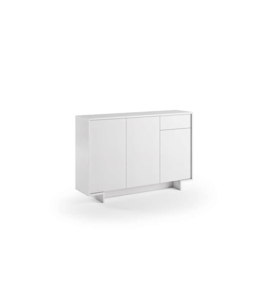 Madia Slim 3 Ante, 1 Cassetto, 3 Ripiani Interni, Bianco