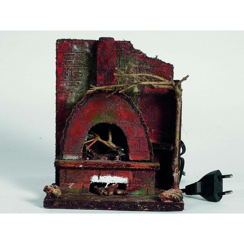 Forno a legna per presepe elettrico CM.17X14X10