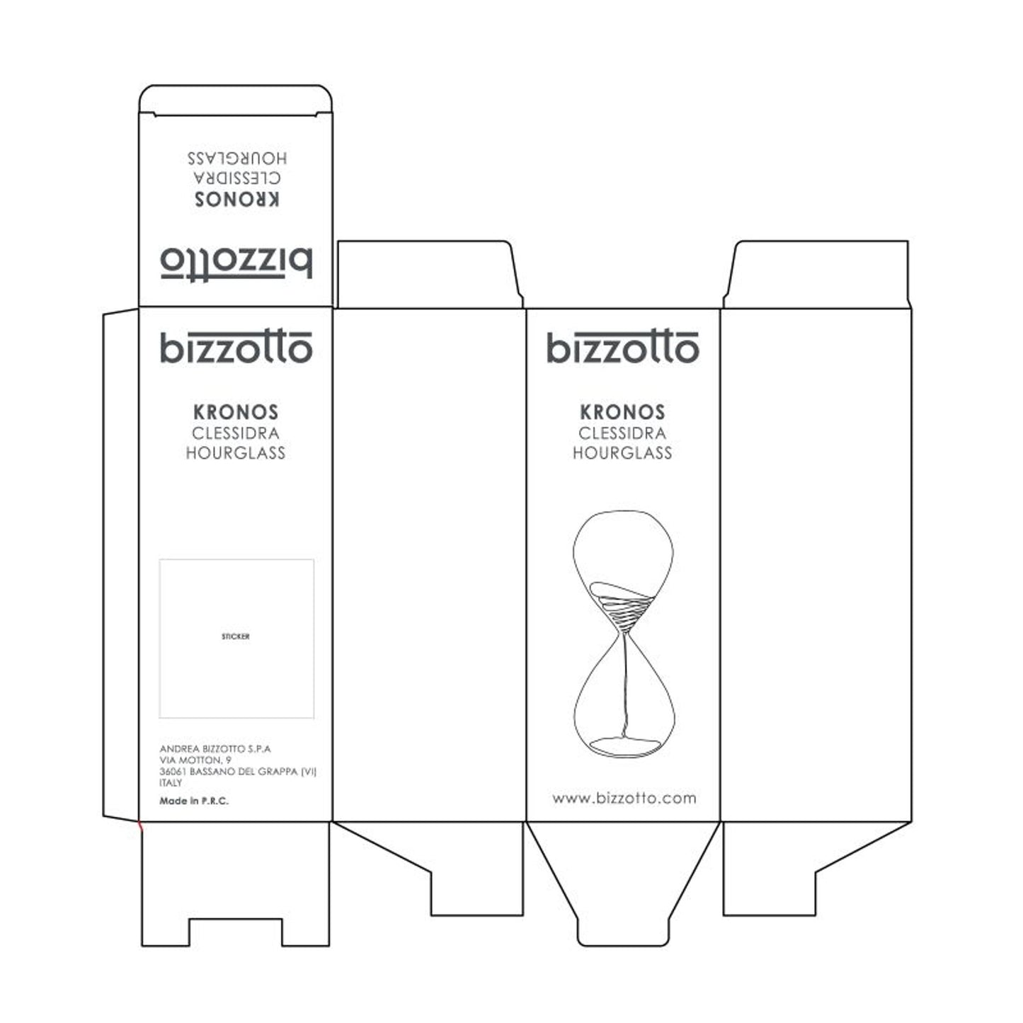 Clessidra arancione-marrone Ø10x29h