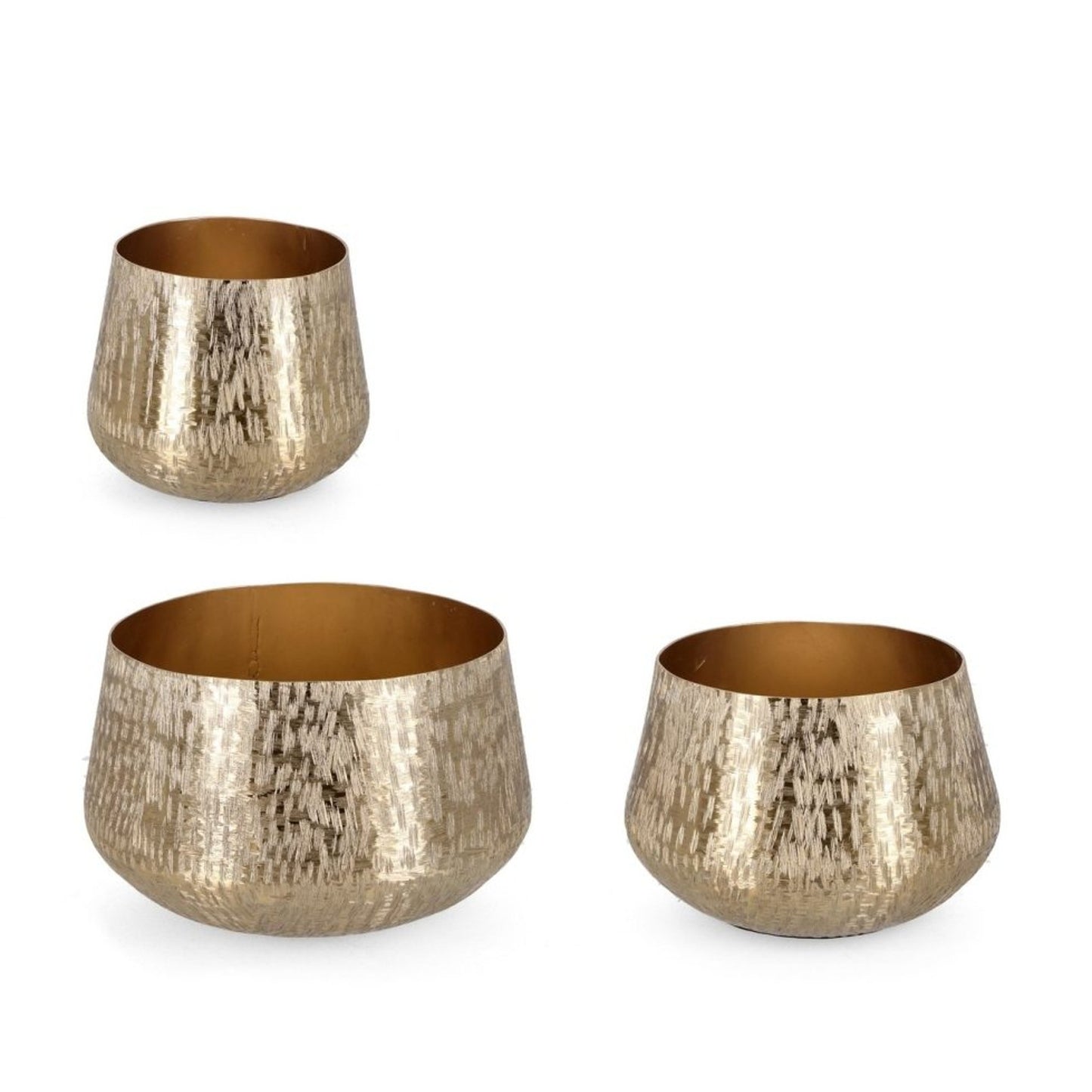 Vaso tondo oro in alluminio Ø20x16h