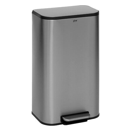 Pattumiera alta a pedale 30 l 36x30x61 cm inox