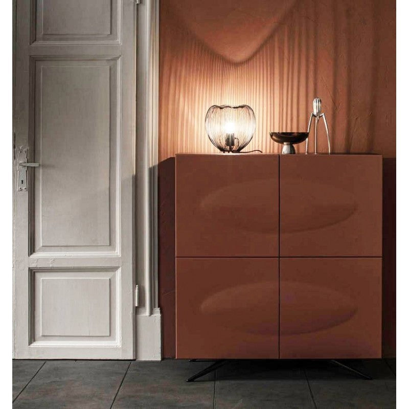 Lampada da tavolo stile moderno in nero h 25