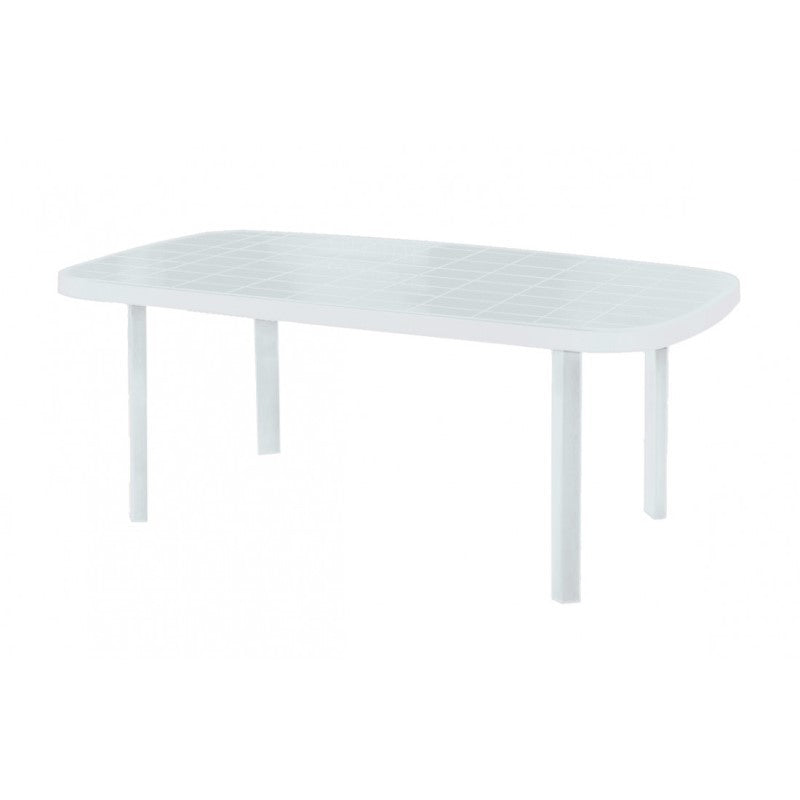 Tavolo per esterno in resina Bianco ULISSE GARDEN 180x90 h72 cm