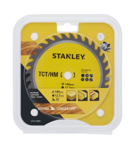 Disco sega circolare Stanley Ø 140x12.7 mm 32 denti positivo