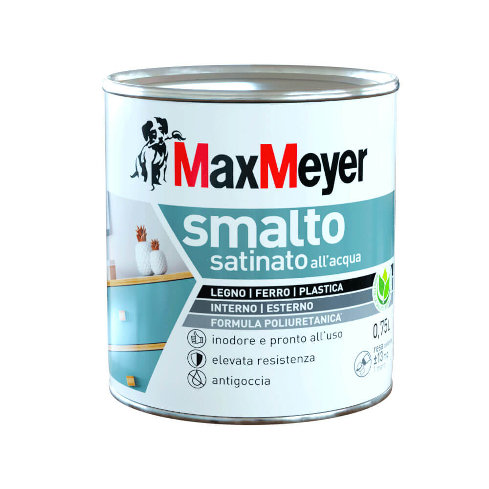 Smalto acqua satinato cioccolato 0,75 lt