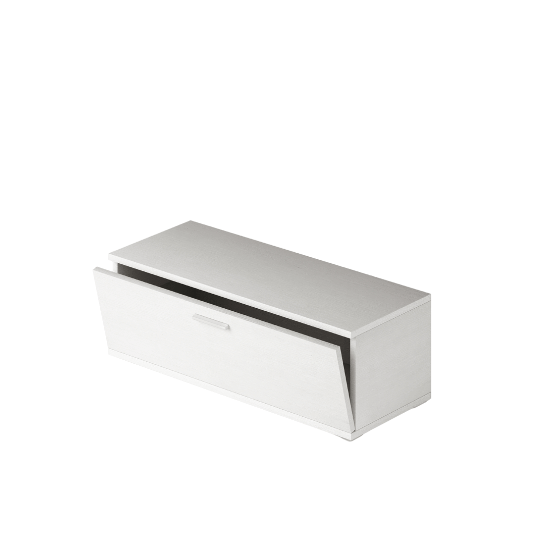 Mobile Base Da Soggiorno Con Anta A Ribalta, Colore Bianco