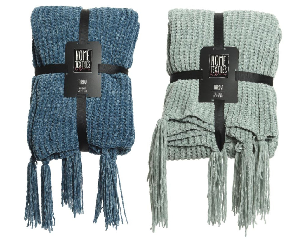 Coperta Con Frange 130X150 Colorazioni Assortite