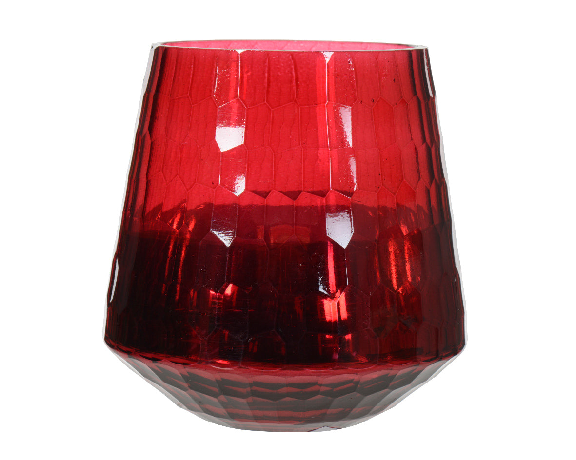 Portacandele in vetro verde acqua L 38 x P 29 x H 27 Ø 8.5 cm