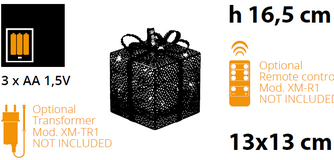 Pacco Regalo VPM Champ. 3AA 13x13xH16,5cm
Luci di Natale