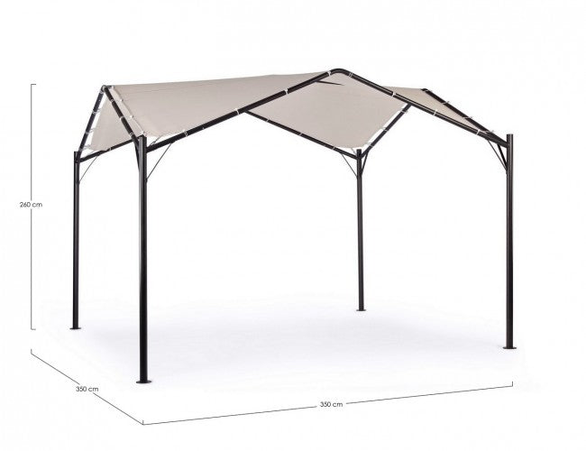 Gazebo Dome da Giardino 3,5x3,5x2,6 m Antracite/Grigio