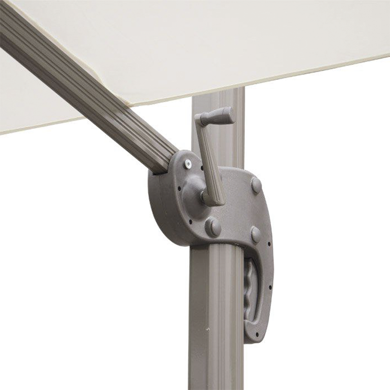 Ombrellone rettangolare braccio laterale 4x3 metri bianco