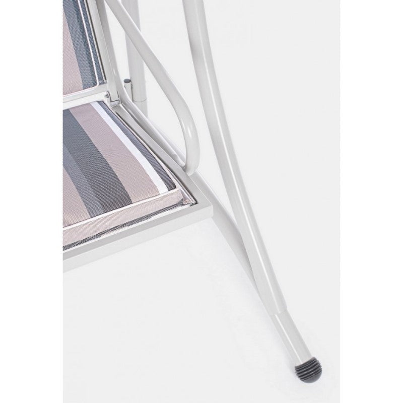 Dondolo a Tre Posti in Acciaio Avorio GRELY 190x120x185h