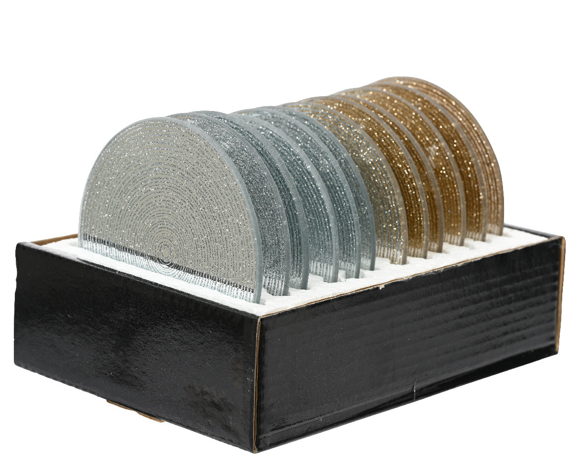 Sottobicchiere in vetro colorazione assortite ø10 cm