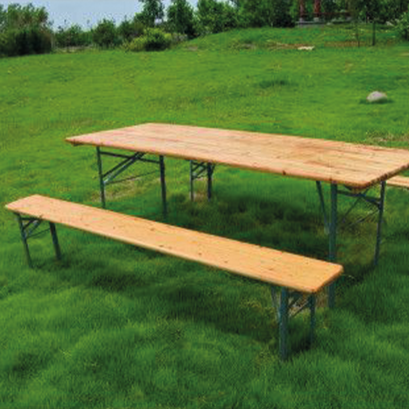 Set Birreria legno con tavolo 220x70cm