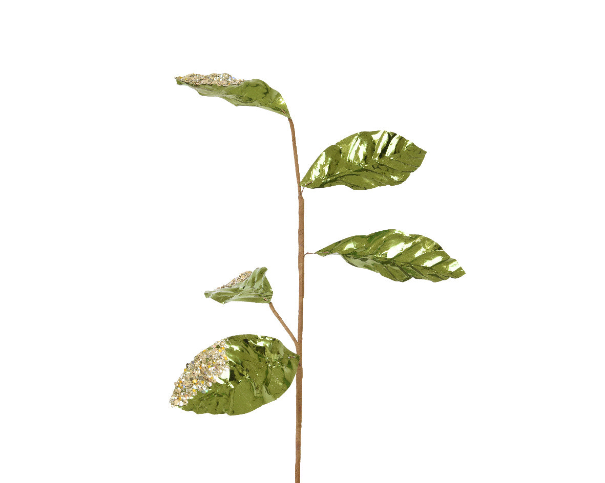 Fiore con glitter metallici Verde 1 x 15 x 80 cm