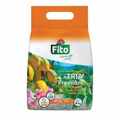 Concime minerale per agrumi e piante mediterranee Fito Tria Premium 4kg