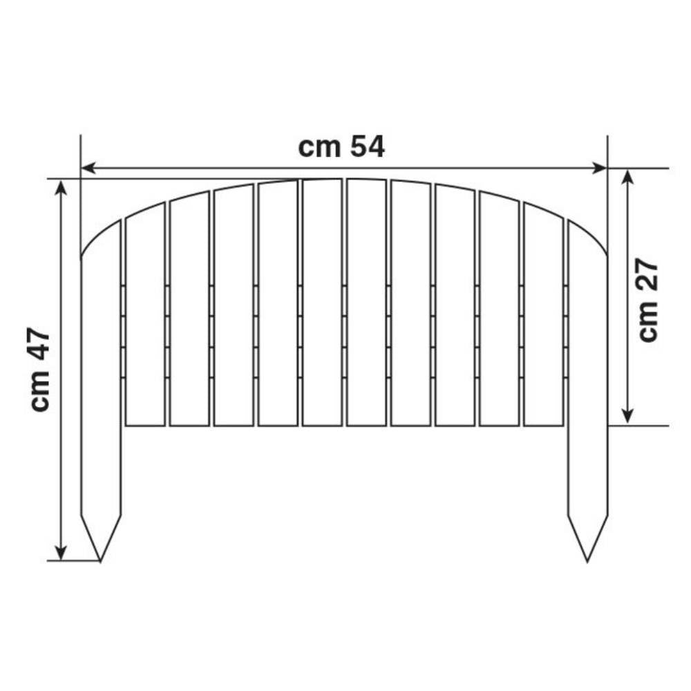 Recinzione in legno ad arco 54 x 47 centimetri per piante Vampiro