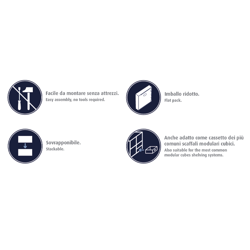 Crystal box bianco H 14x31x31 cm