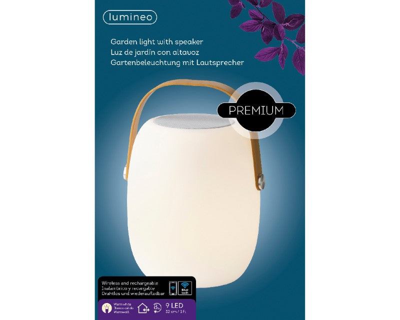 Altoparlante LED da esterno bianco caldo