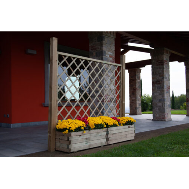 Composizione girasole Fioriera con grigliato