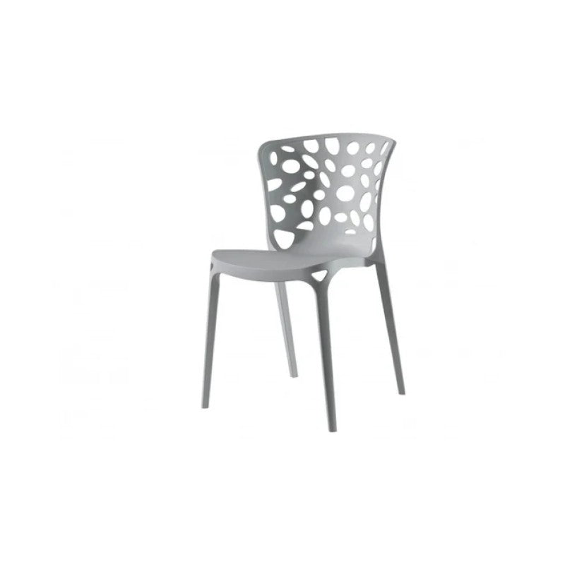 Sedia Ade polipropilene grigio scuro 55x50x83 cm