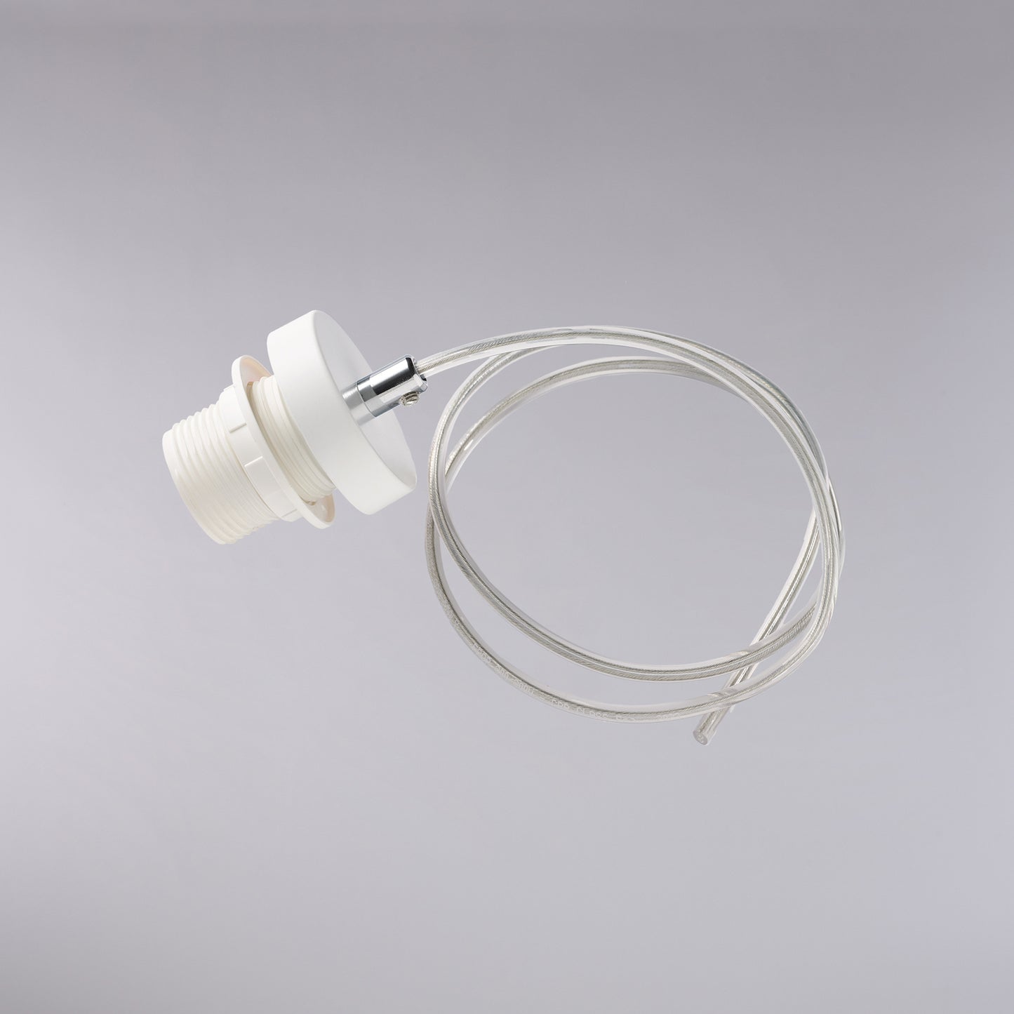 Montatura in ferro laccato bianco con cavo elettrico regolabile senza rosone H.13 - MAX 113 - Ø7