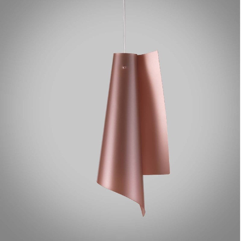 Lampadario a sospensione in Polilux VELA Rame diametro 19 x h49 cm