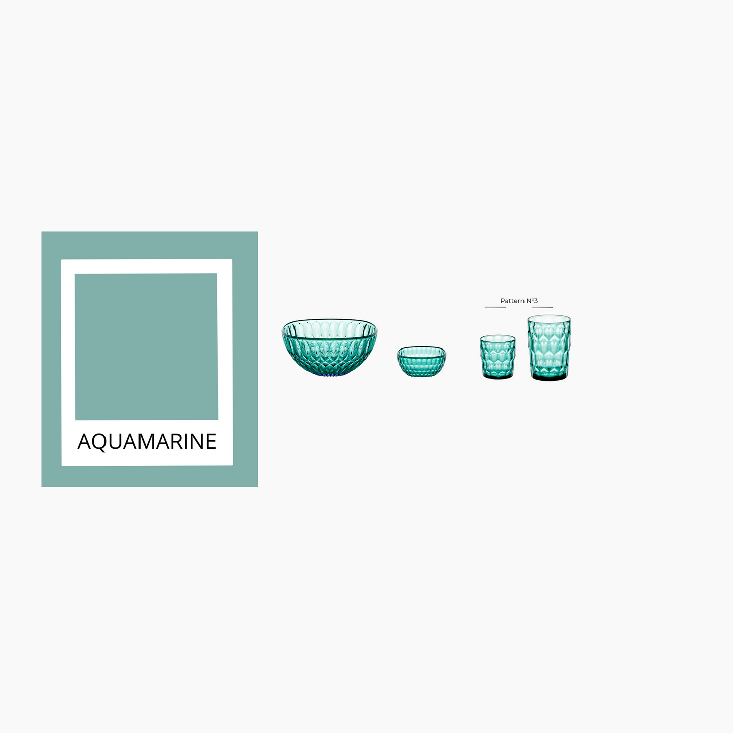 Contenitore Vanity Ø21 cm colore verde acquamarina 21x21xh9,3 cm