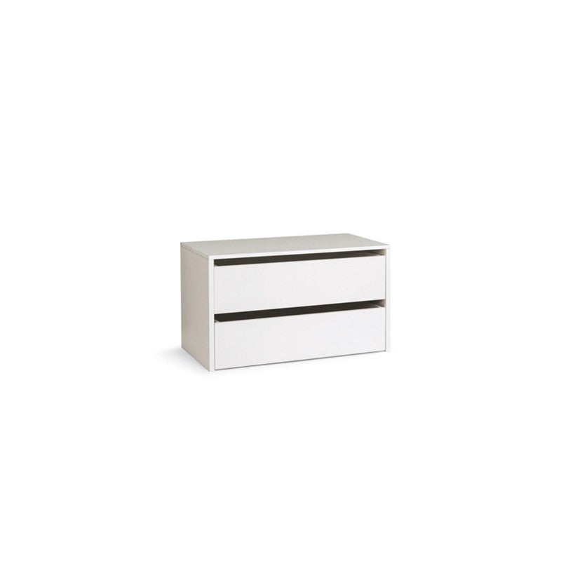 Cassettiera in Legno Bianco per Interno H.50xL.86,5xP.45 cm