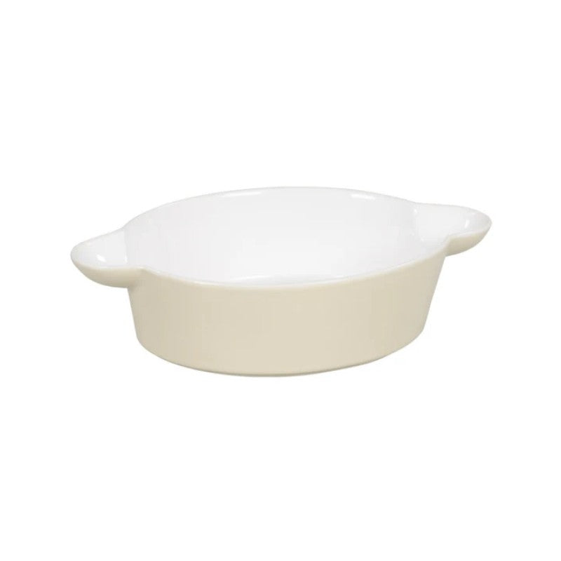 Teglia forno ovale Basic cream 26x15x6 cm in ceramica