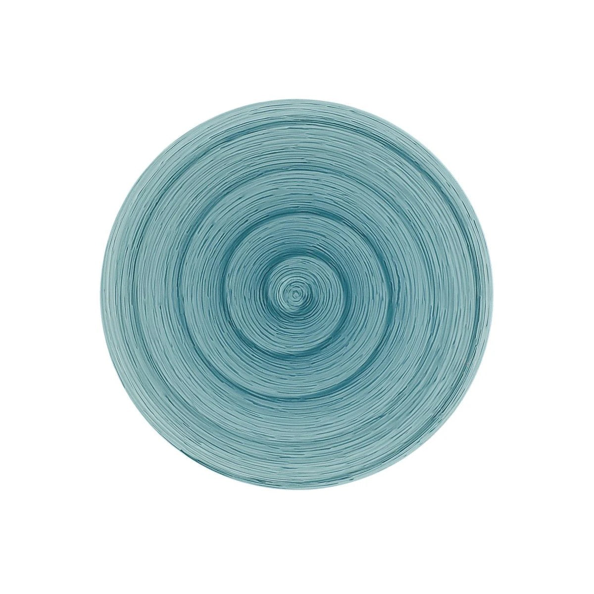 Piatto piano petrol Memento Table in ceramica dipinta a mano Ø 27,5 cm