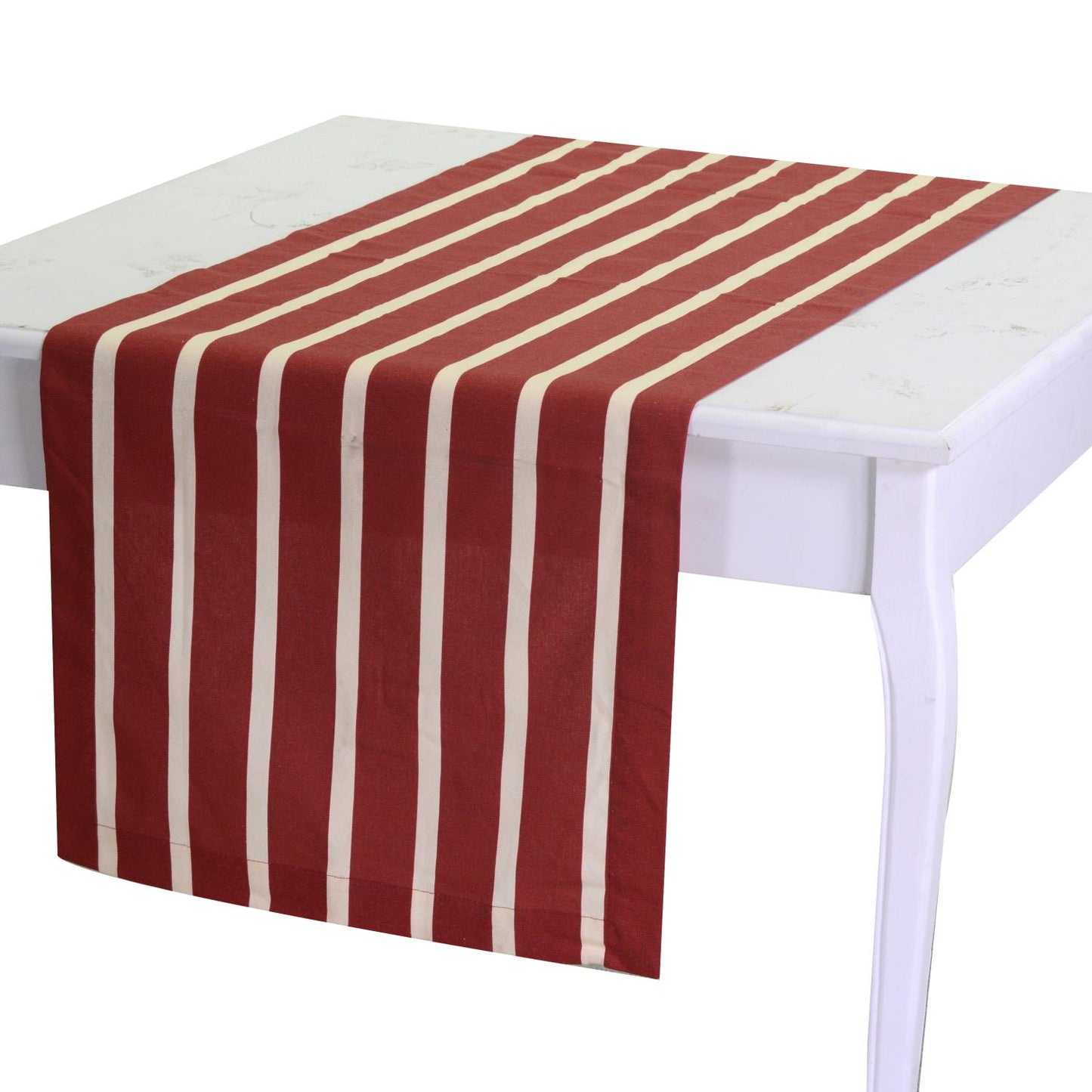 Runner pop righe bordeaux crema cm 50x150