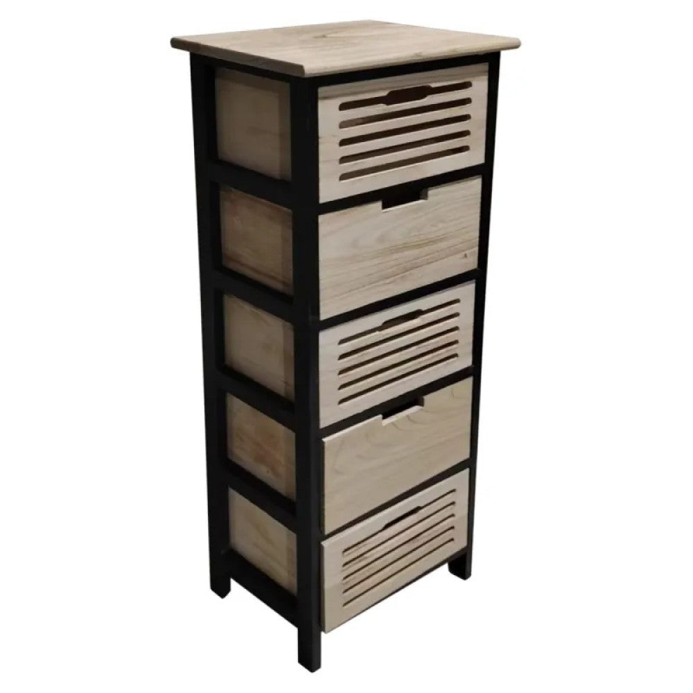 Cassettiera Lume a 5 cassetti cm 34×25×98