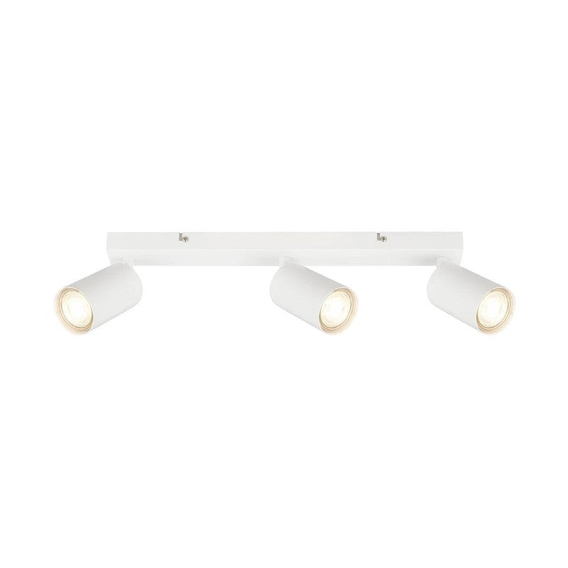 Barra 3 faretti orientabili bianco 44 x 5,5 x 15,5 cm