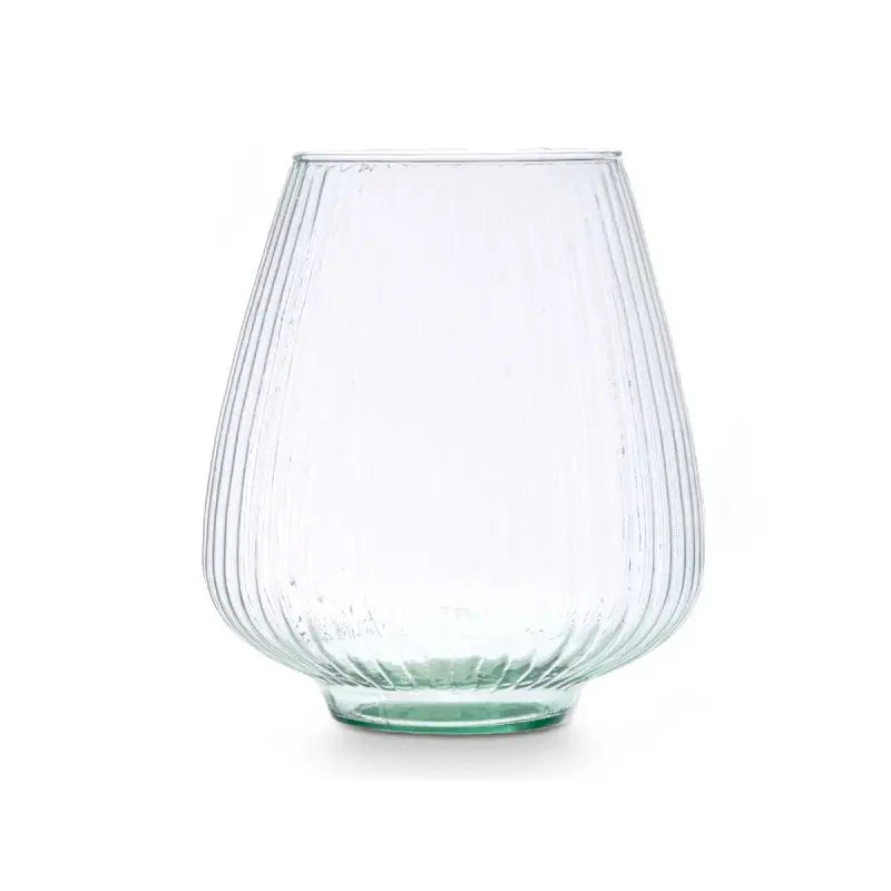 Vaso in vetro riciclato rigato Ø22x26h