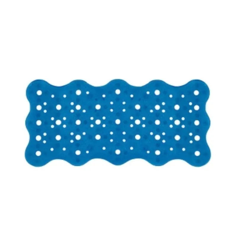 Tappeto vasca Ice blu antiscivolo con ventose 33 × 70 cm