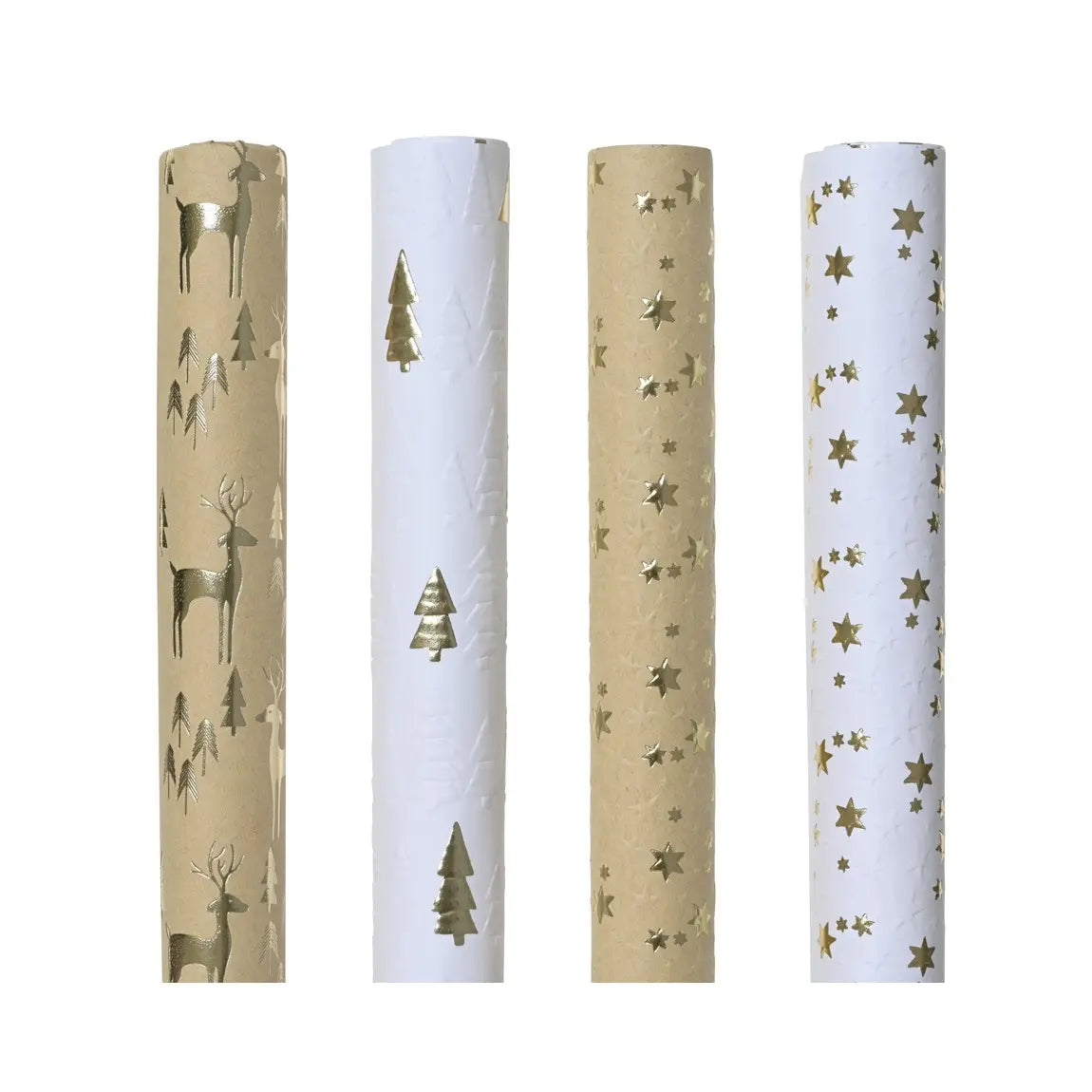 Carta regalo oro e bianca assortita 70 × 200 cm – 1 pezzo