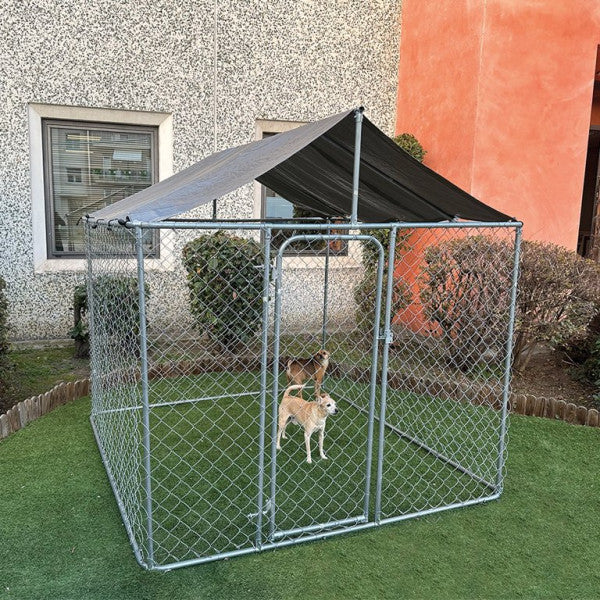 Gabbia per cani in acciaio zincato 2 x 2 x H 2 m