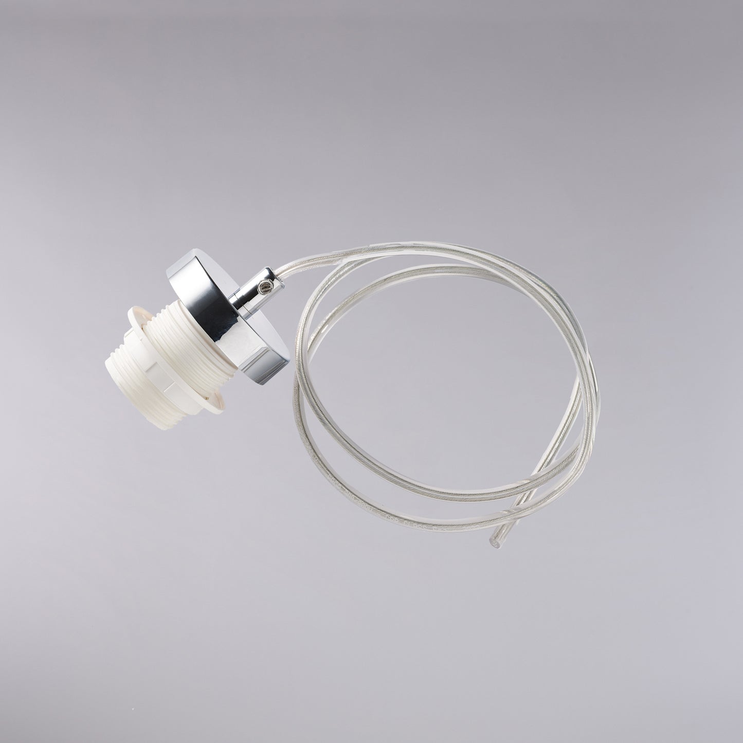 Montatura in ferro cromo lucido con cavo elettrico regolabile senza rosone H.13 - MAX 113 - Ø7