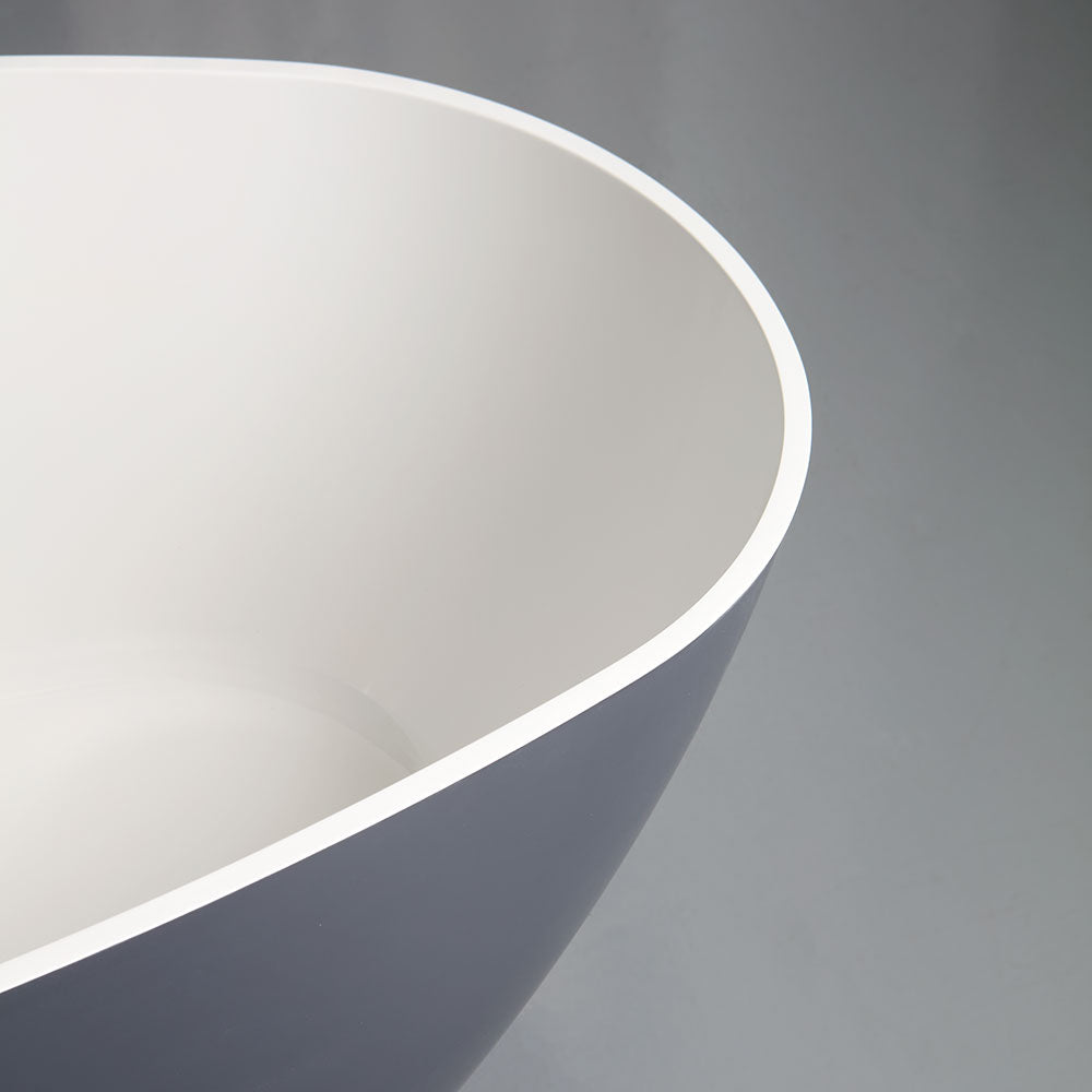 Vasca da bagno freestanding grigia moderna