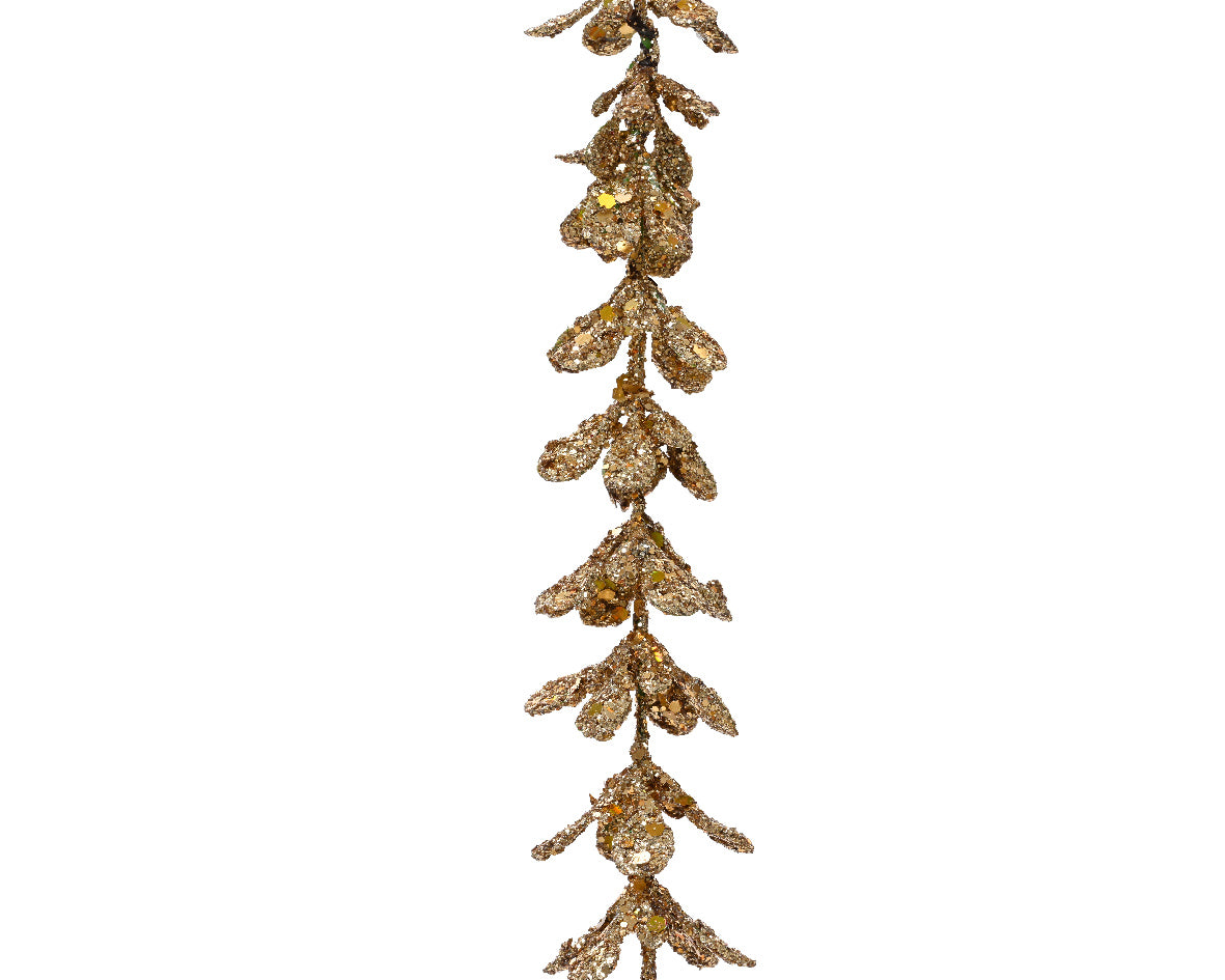 Ghirlanda oro glitter h. 150cm x lun. 3cm x lar. 3cm