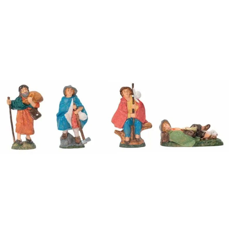 Pastore doppio per presepe multicolor H10 cm – 1 pezzo con 2 pastori
