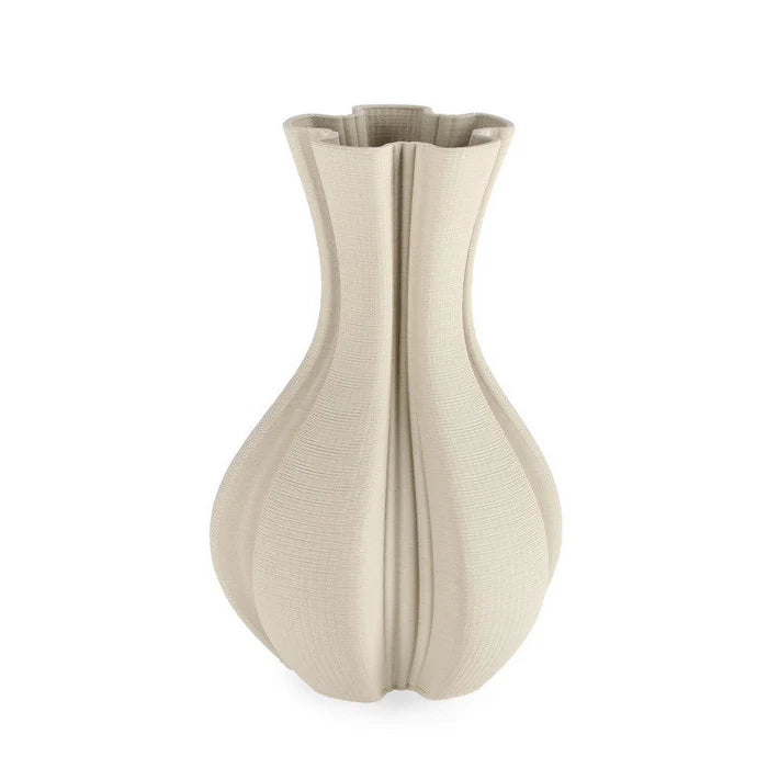 Vaso in ceramica Reiko beige Ø17x29 h