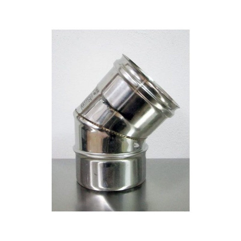 Curva 45° in acciaio inox monoparete Ø100 mm - Inox AISI 304