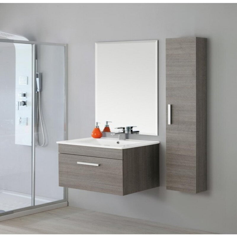 Composizione Bagno a sospensione in Rovere Scuro 61x47x h47 cm