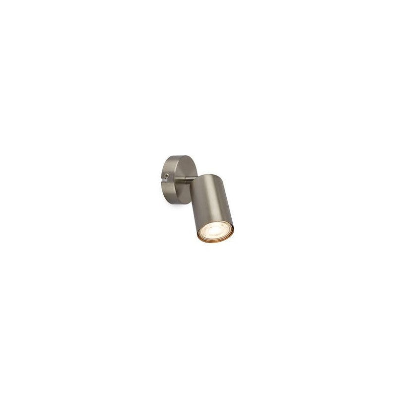 Faretto da parete GU10 orientabile nickel satinato