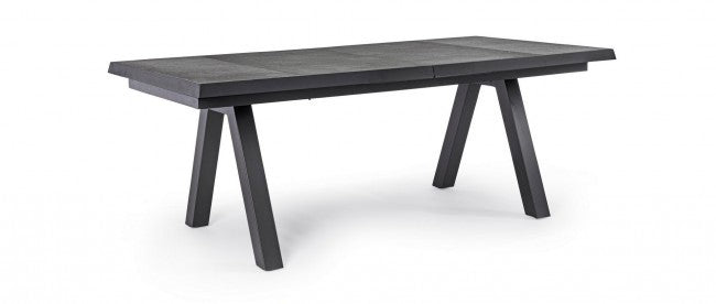 Tavolo allungabile da giardino Konnor antracite cm 205-265x103x78h